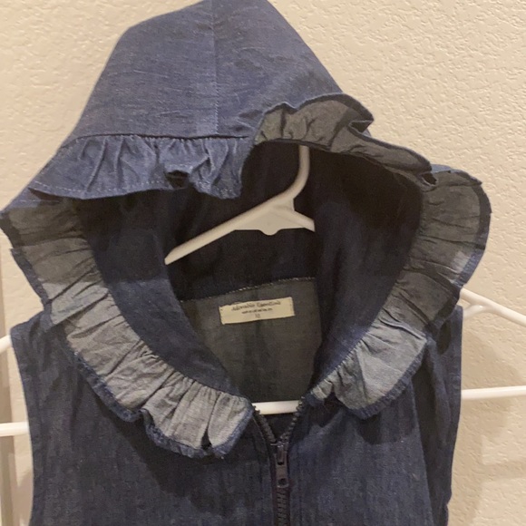 New Adorable Essentials Size 10 Ruffle Jean Denim Vest NWT like Sew Sassy Teen - Picture 4 of 8